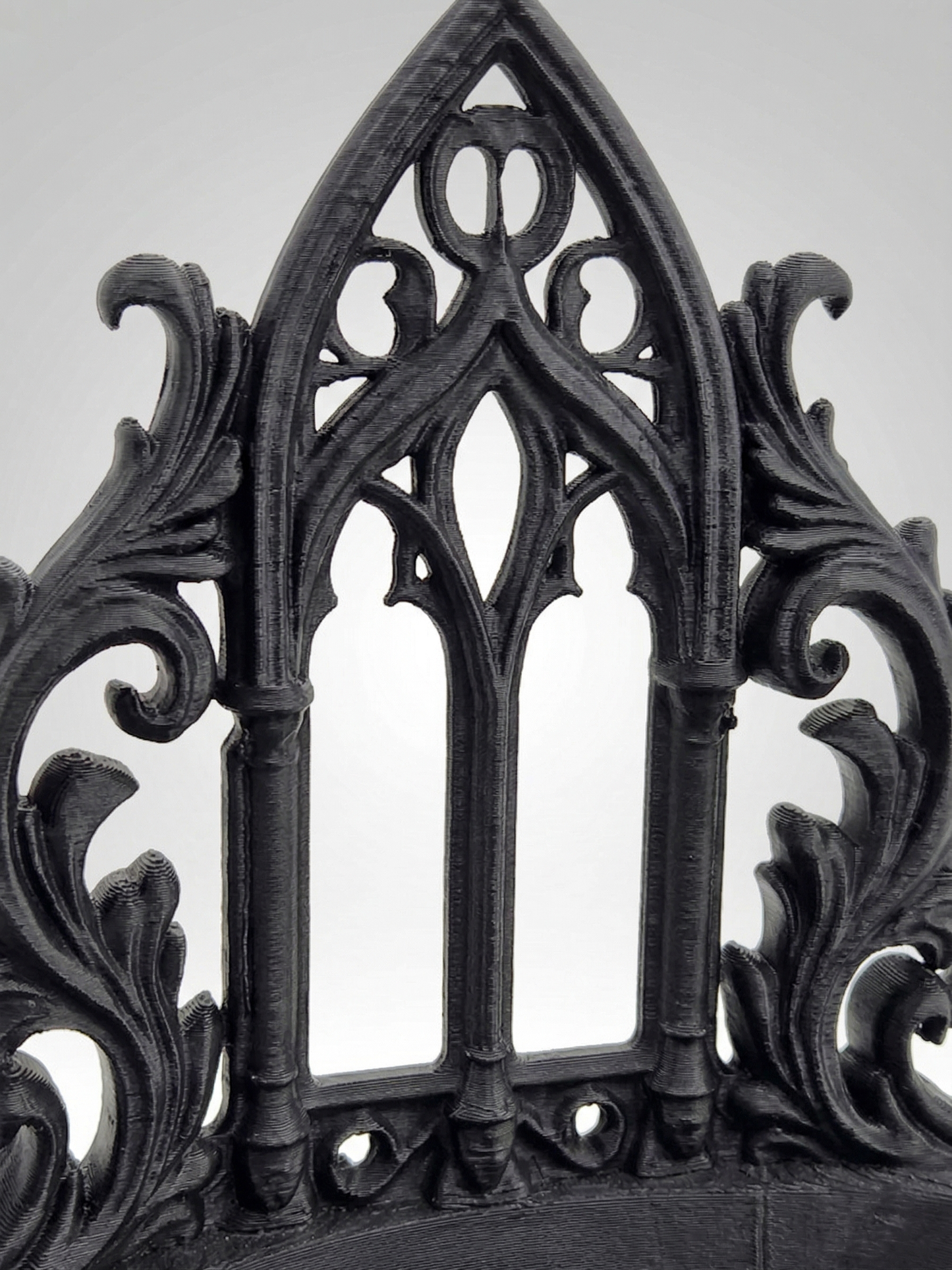 Gothic Cathedral Trinket Dish – Matte Black Jewelry Tray, Dark Academia Decor