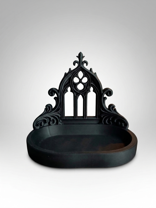 Gothic Cathedral Jewelry Tray 3D Printed | Dark Academia Vanity Tray | Gothic Desk Organizer | Witchy Decor