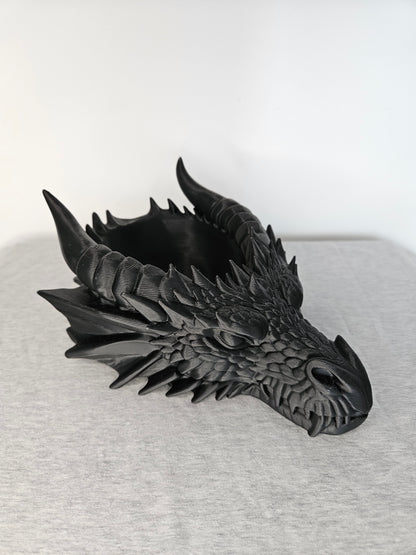 Dragon Head Container 3D Printed | Trinket Storage & Display | Gothic Fantasy Decor | Dark Academia Gift