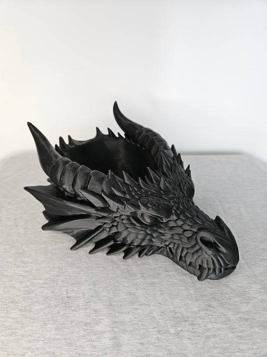 Dragon Head Container 3D Printed | Trinket Storage & Display | Gothic Fantasy Decor | Dark Academia Gift
