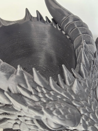 Dragon Head Container 3D Printed | Trinket Storage & Display | Gothic Fantasy Decor | Dark Academia Gift