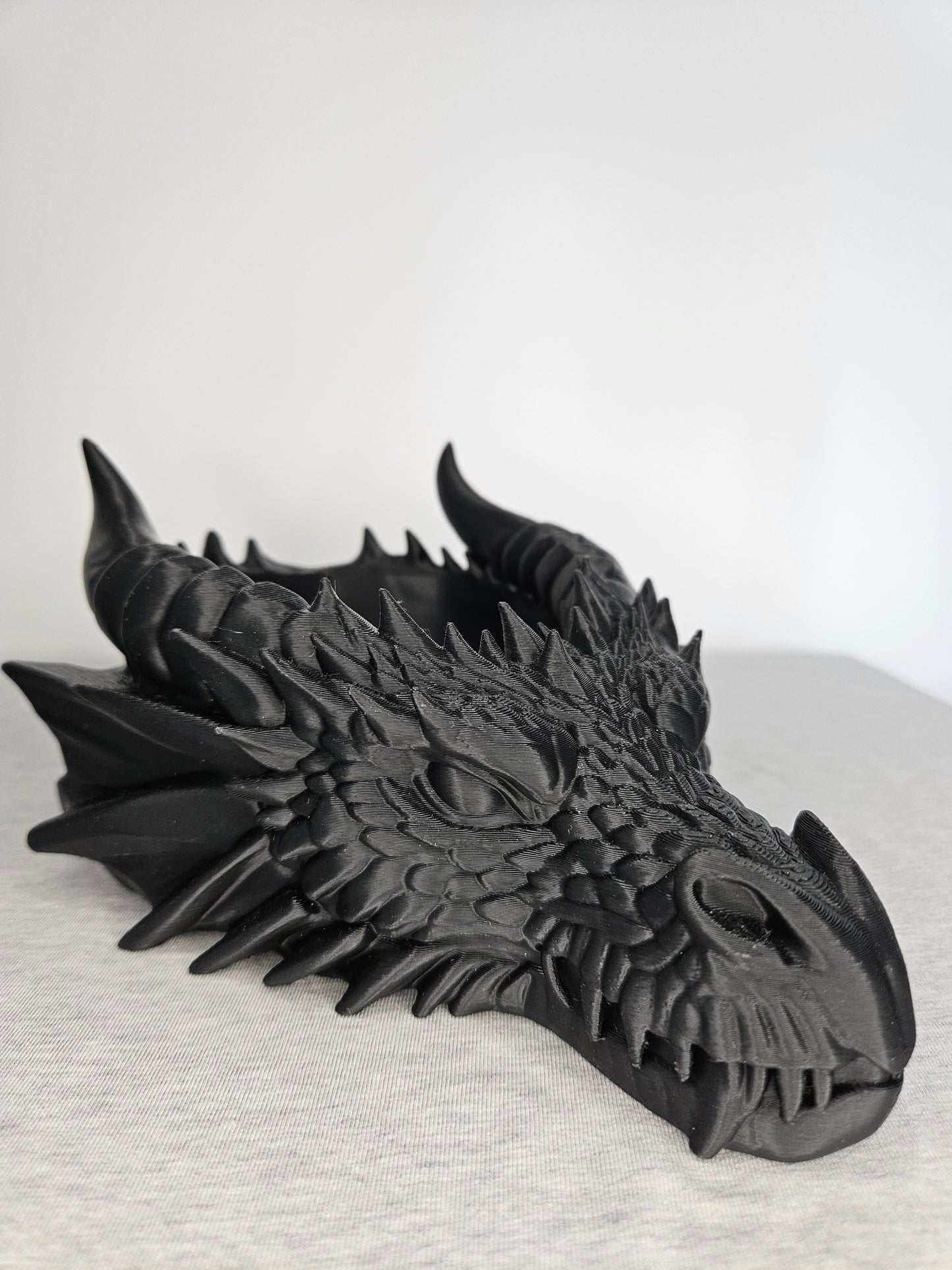 Dragon Head Container 3D Printed | Trinket Storage & Display | Gothic Fantasy Decor | Dark Academia Gift
