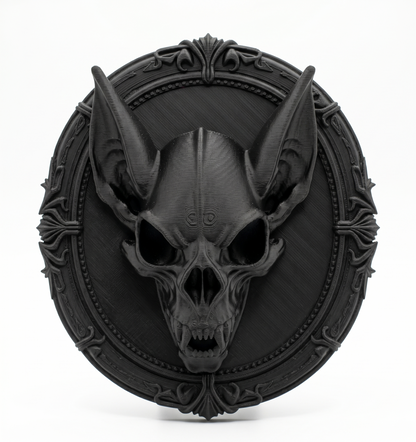 Vampiric Bat Skull Wall Plaque | Gothic Bat Decor | Dark Home Decor | Gothic Gift