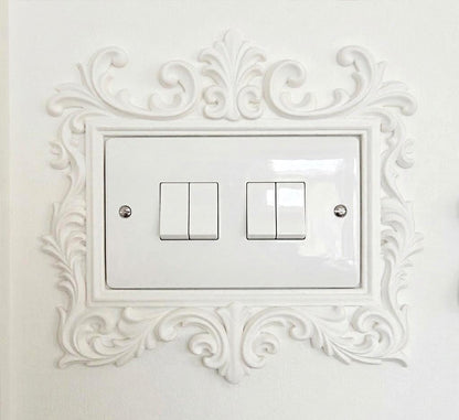 Victorian Elegance - 3D Printed Ornamental 4 gang Light Switch Surround | Frame