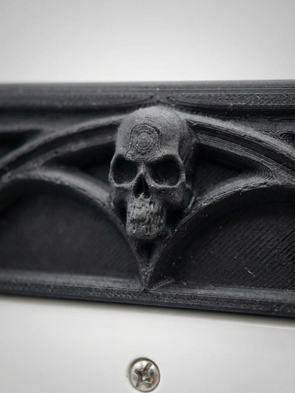 Occult Gothic Light Switch Surround | Frame | 3D Printed Dark Academia Wall Art black silver