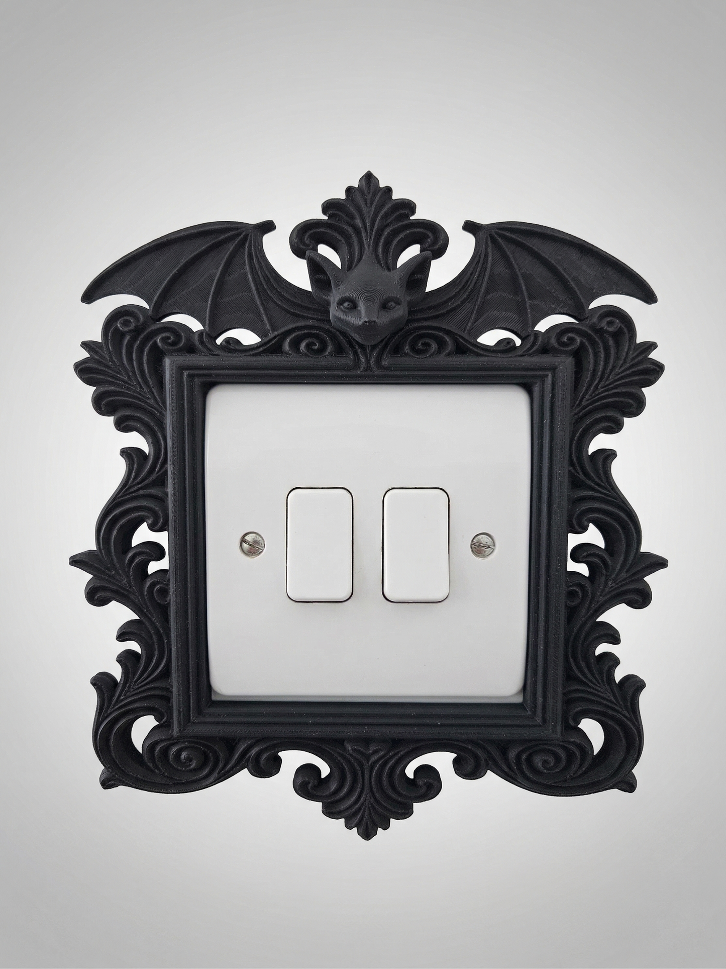 Gothic Bat light switch Surround | Frame | with bat decoration - witchy decor - dark academia
