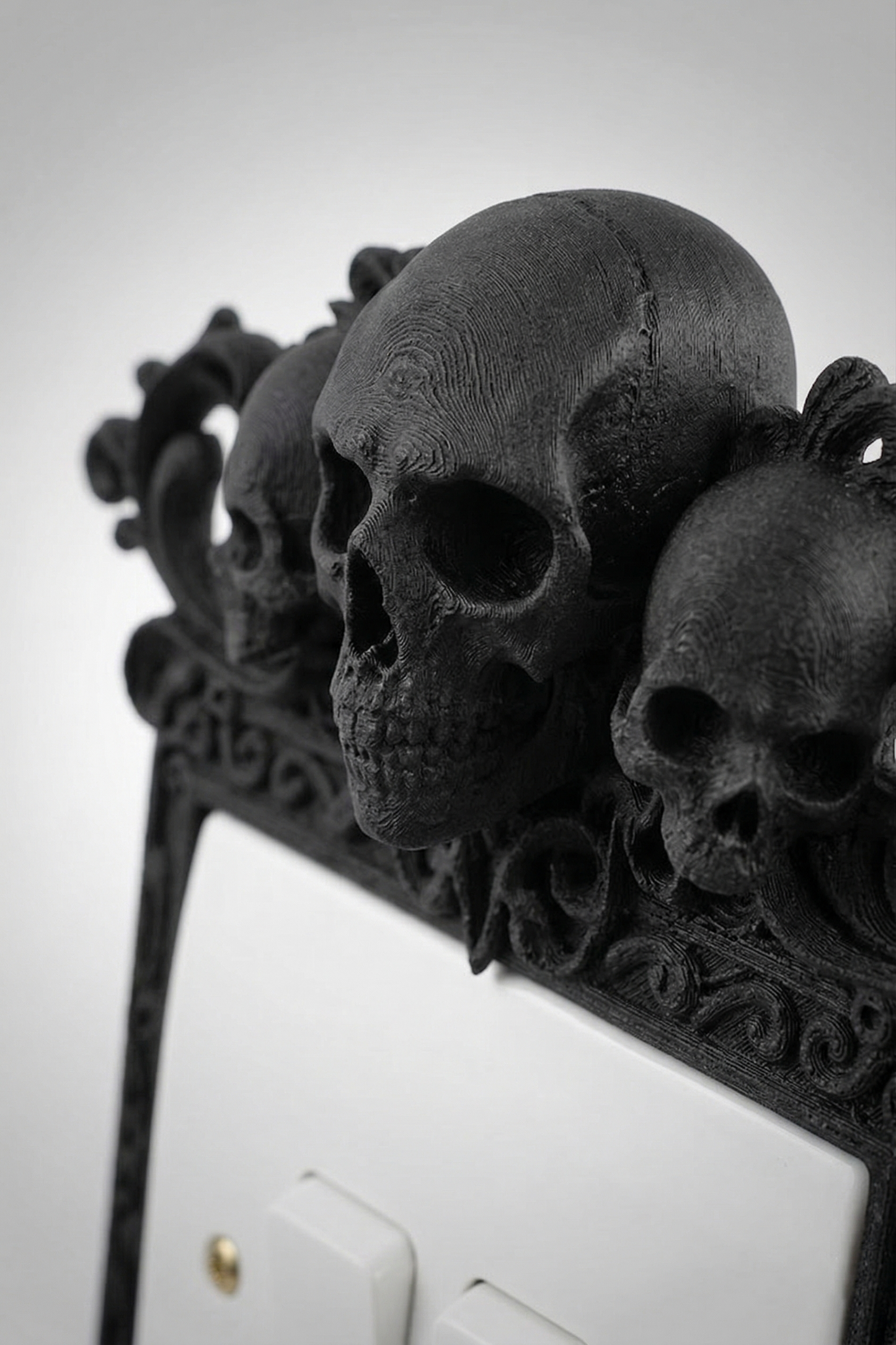 Gothic Skull Light Switch Surround | Frame | Dark Academia Home Decor