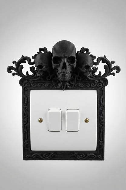Gothic Skull Light Switch Surround | Frame | Dark Academia Home Decor