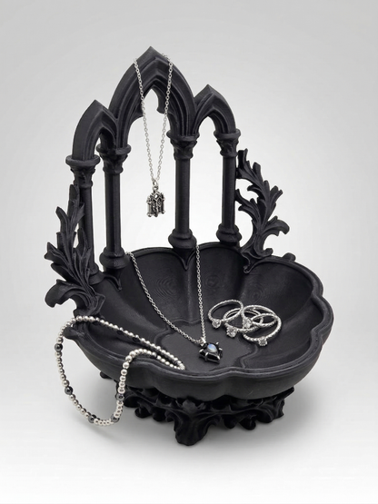Gothic Cathedral Jewelry Dish 3D Printed | Colonnade Bowl | Dark Academia Altar Decor | Gothic Gift