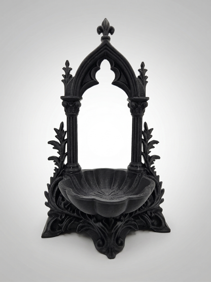 Gothic Fleur de Lis Ring Dish 3D Printed | Acanthus Arch Jewelry Tray | Dark Academia Decor | Gothic Gift