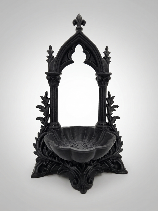 Gothic Fleur de Lis Ring Dish 3D Printed | Acanthus Arch Jewelry Tray | Dark Academia Decor | Gothic Gift