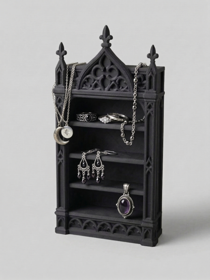 Gothic Cathedral Shelf 3D Printed | Crystal & Jewellery Display | Witchy Altar Decor | Dark Academia Gift