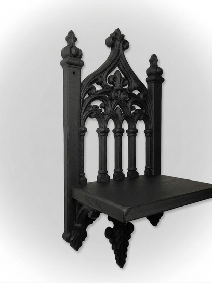Gothic Cathedral Wall Display Shelf - Witchy Home Decor - Dark Academia Display